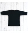 鯉口Ｔシャツ（７分袖） 黒 無地
