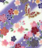 プリント生地　桜と蝶（紫／さくら）thumb3